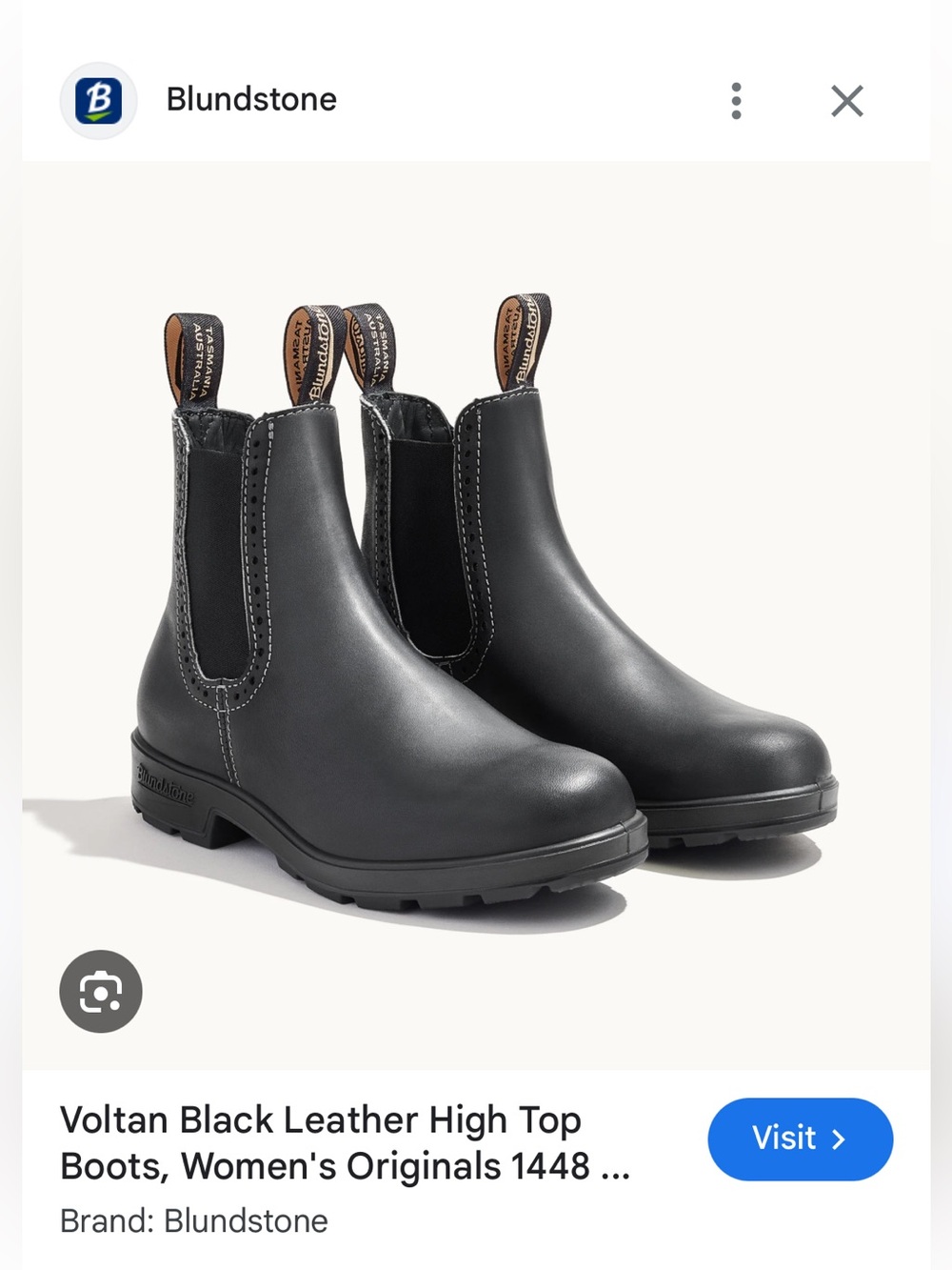 Women’s Blundstone Black Leather Chelsea Boots 1448 size 8.5